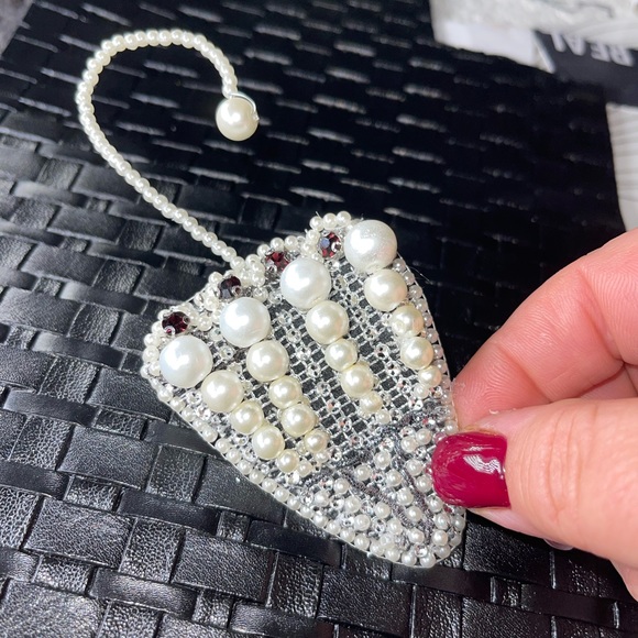 women's brooch handmade pearl umbrella - Picture 3 of 5